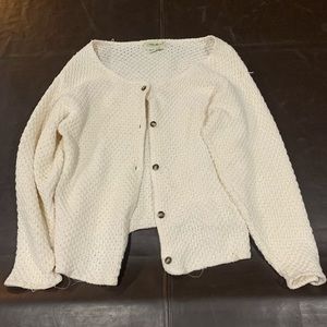 White Eddie Bauer grama sweater